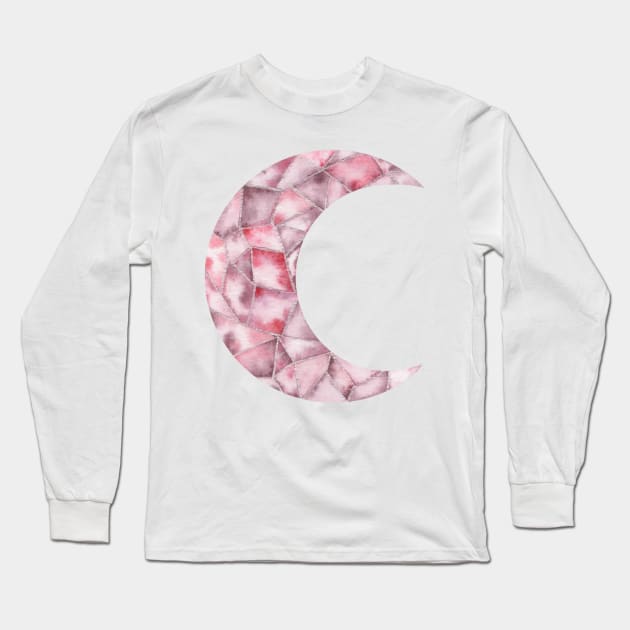 Crystal moon Long Sleeve T-Shirt by GinaaArts